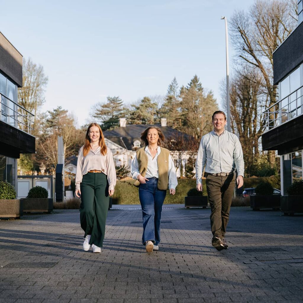 Het Rentres rentmeester team met An Vissers, Kimberly Royens en Yannick Van Oevelen